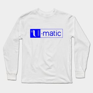 3/4" U-matic Dark Blue logo Umatic Long Sleeve T-Shirt